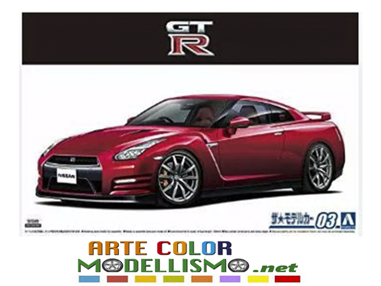 AOSHIMA ITEM 58572 NISSAN GTR R35 PURE EDITION MODEL KIT 1/24 SCALE